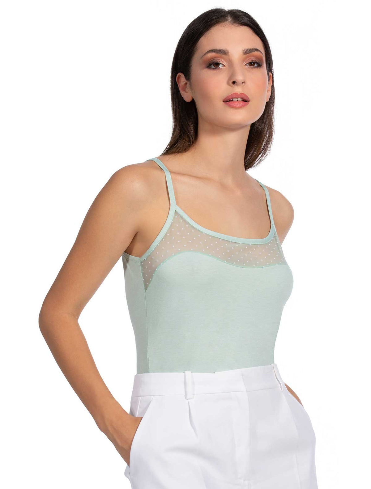 Viscose plumetis top