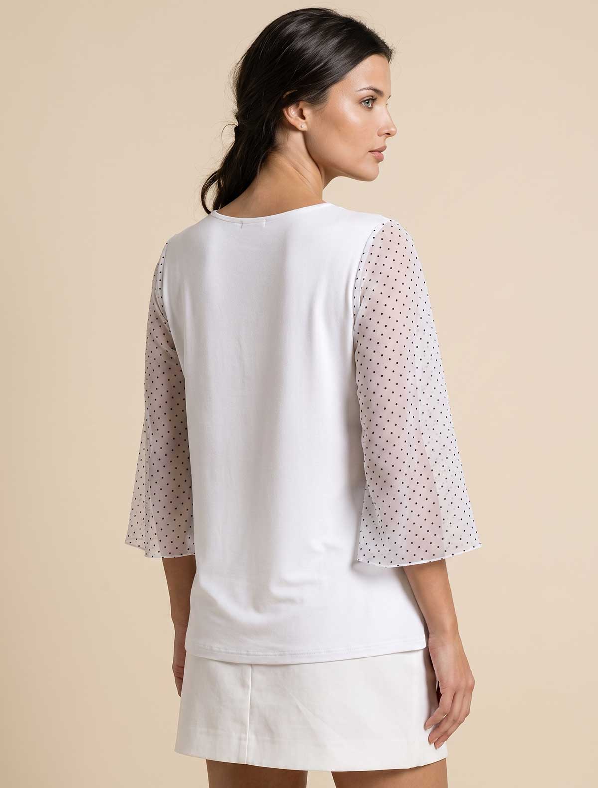 Maglia viscosa plumetis * Bianco