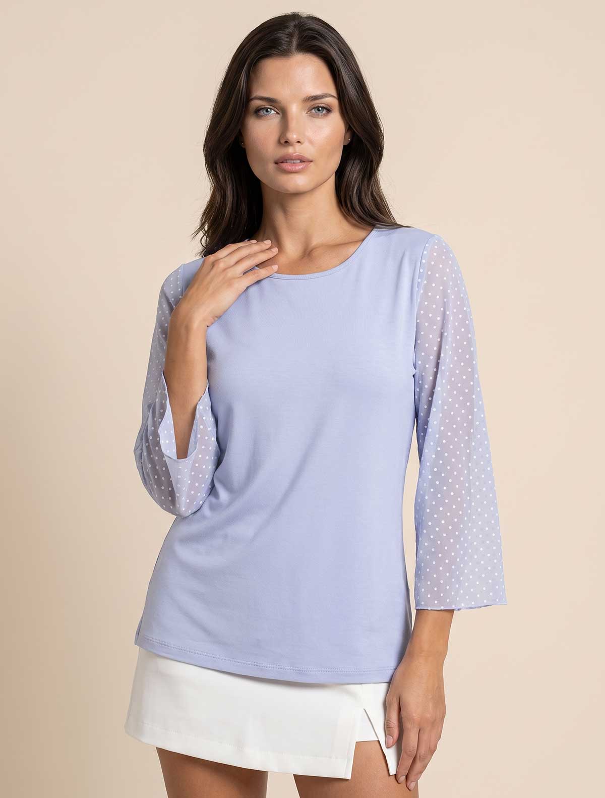 Maglia viscosa plumetis * Lilla