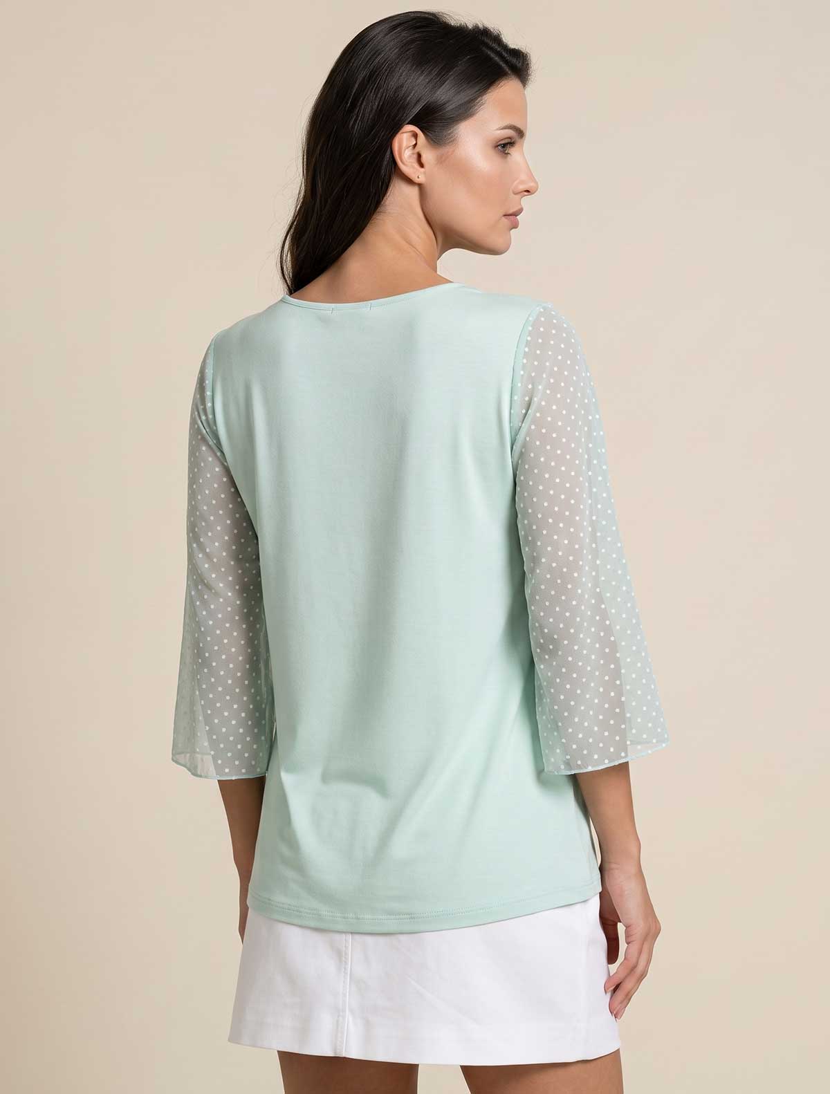 Maglia viscosa plumetis * Menta