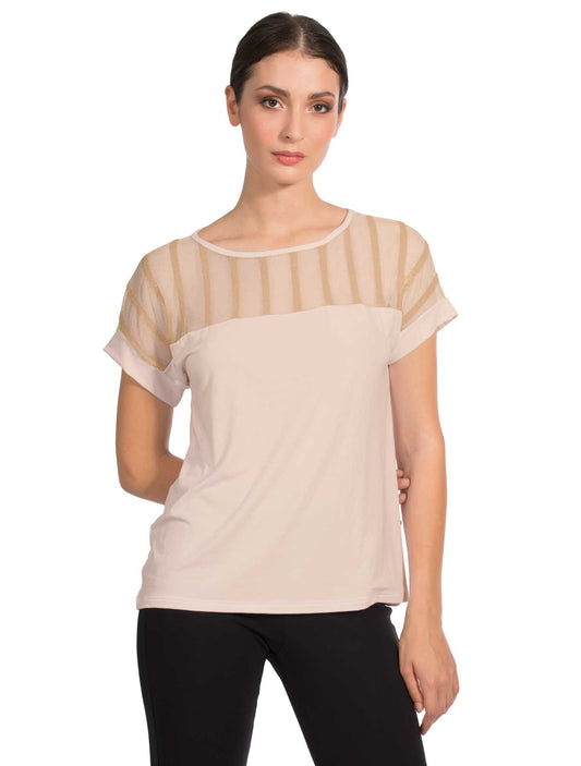 T-shirt kimono viscosa paillettes