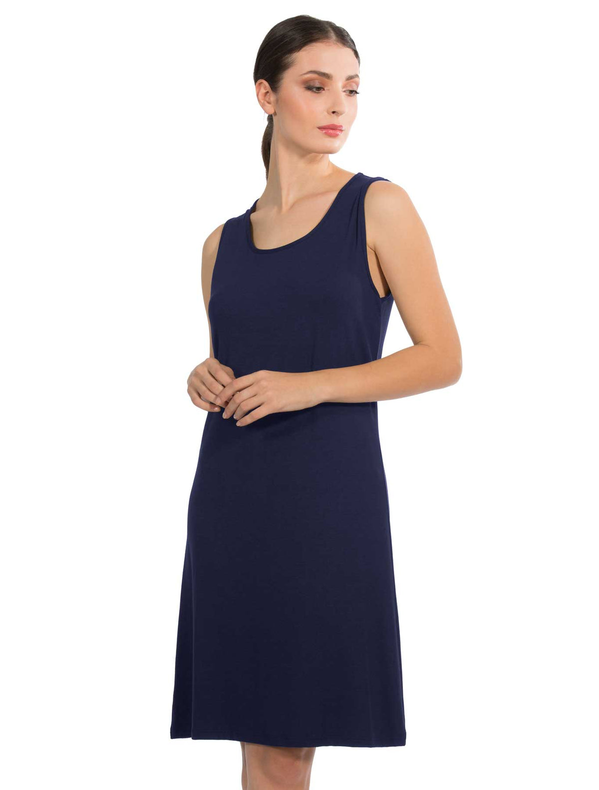 Vestito viscosa schiena incrocio