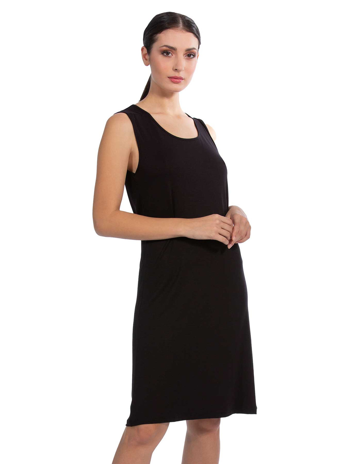 Vestito viscosa schiena incrocio