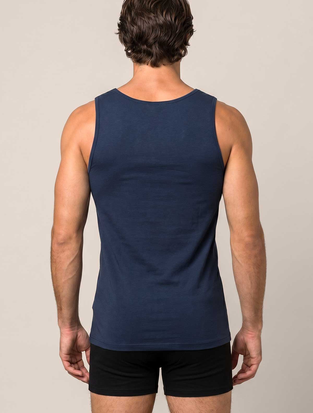 Canotta uomo bamboo * Blu