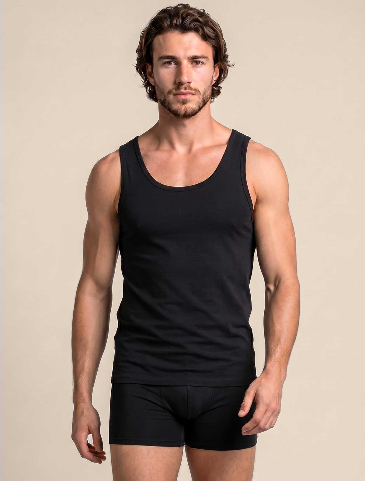 Canotta uomo bamboo * Nero