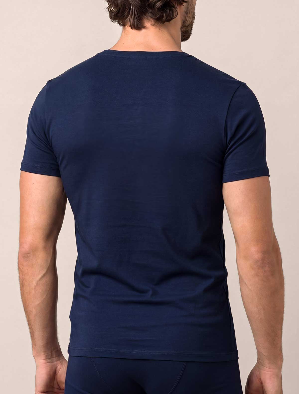 T-shirt uomo bamboo v * Blu