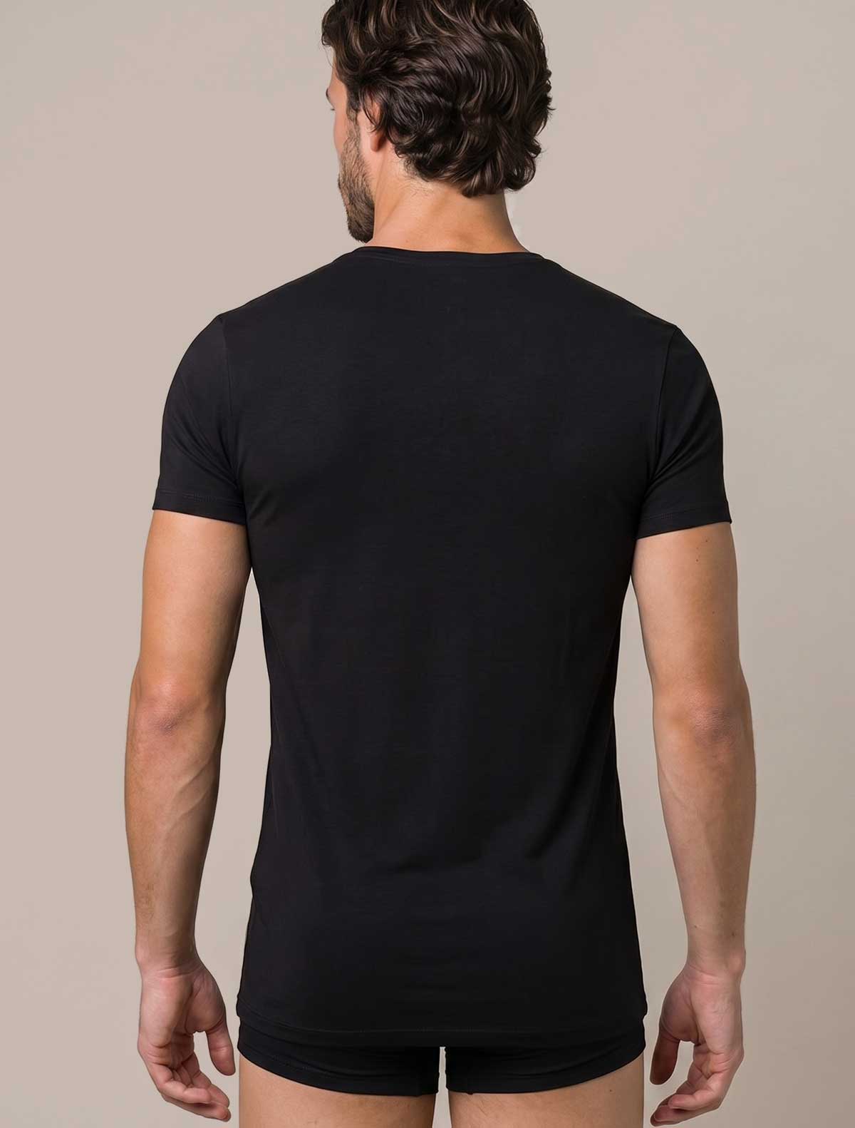 T-shirt uomo bamboo v * Nero