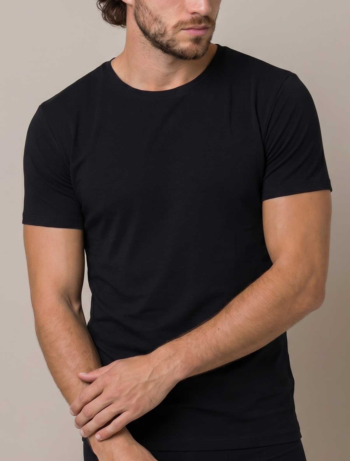 T-shirt uomo bamboo * Nero