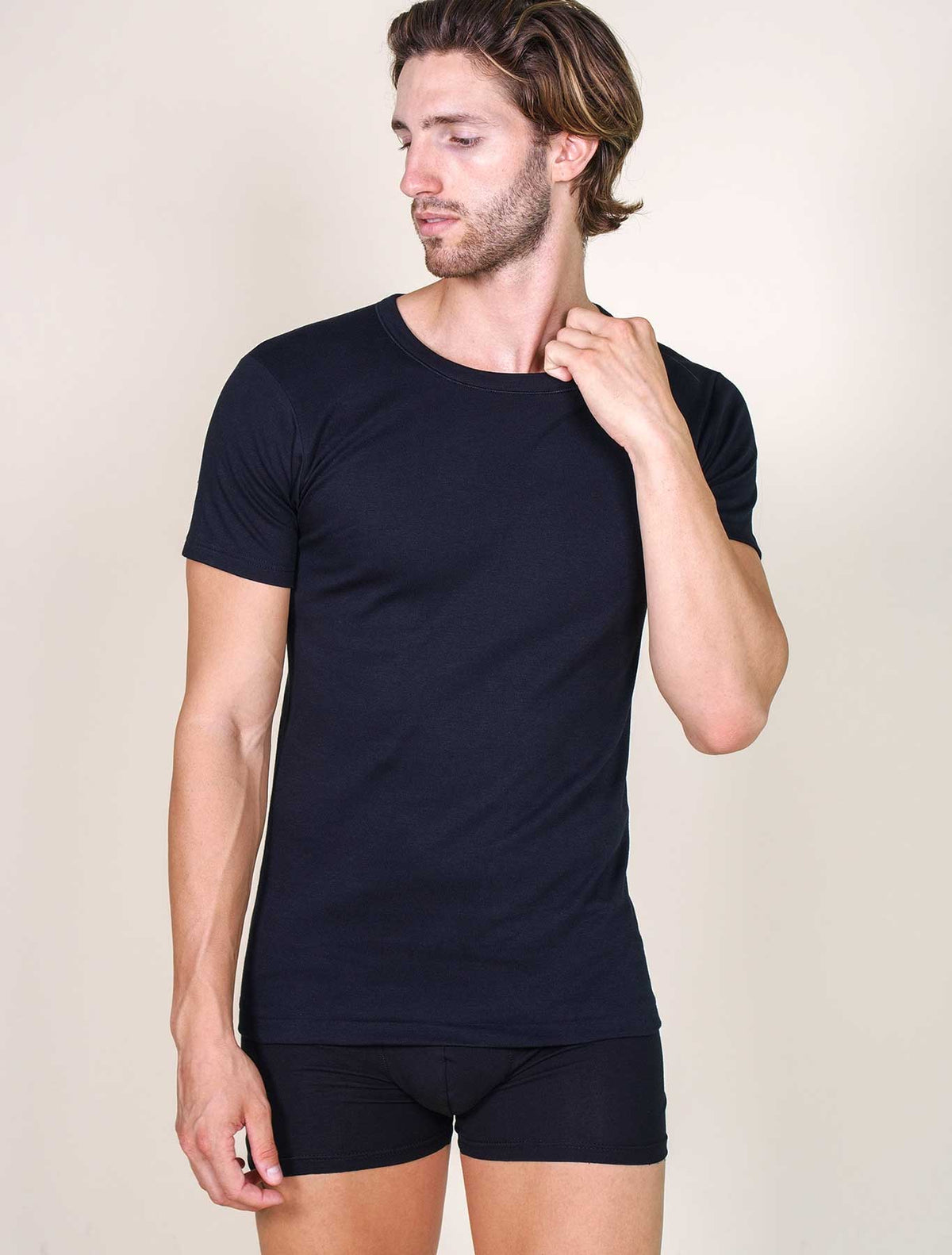 T-shirt uomo cotone felpato