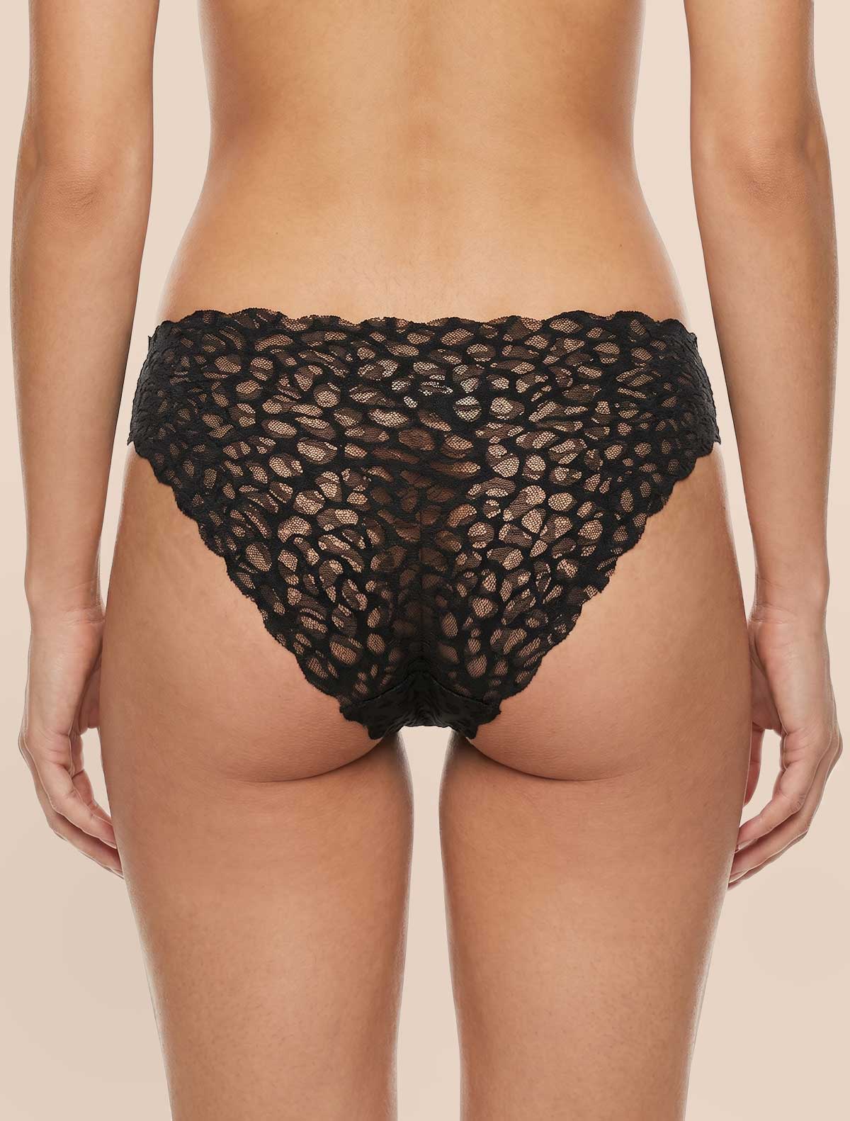 Slip tulle taglio vivo * Nero