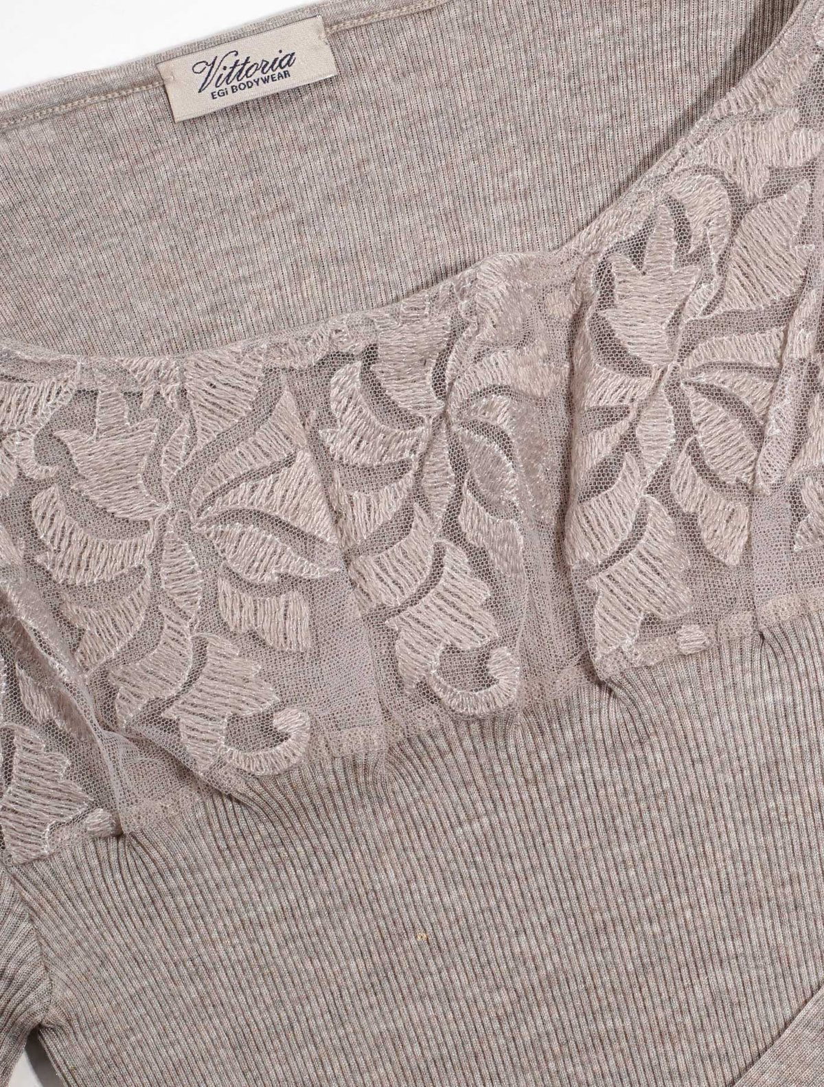 Maglia lana seta plissé tulle ricamo