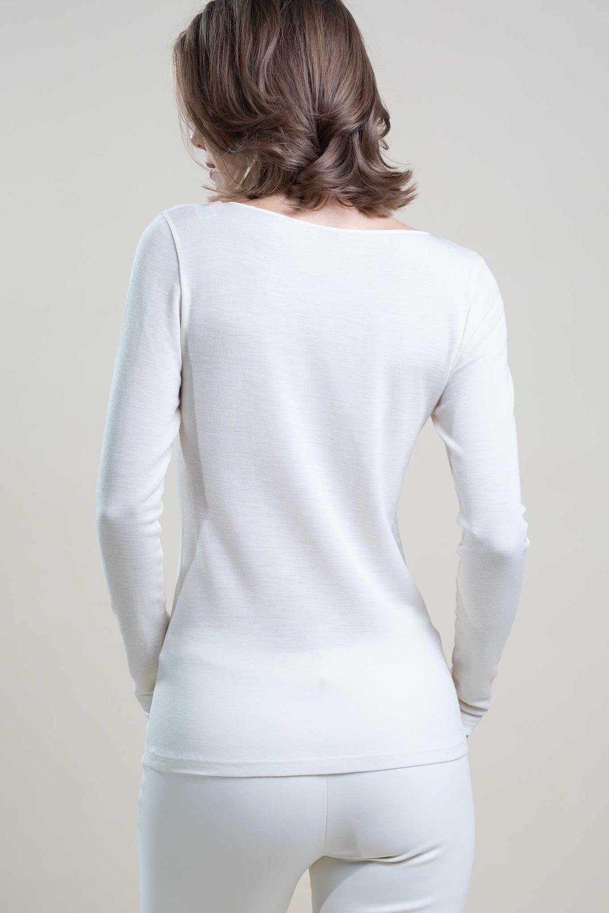 Smooth silk wool sweater
