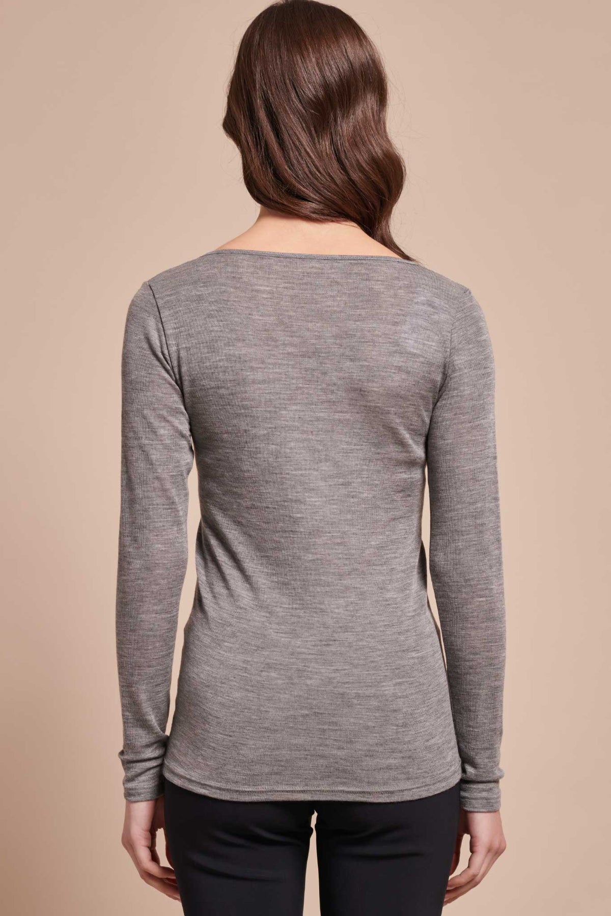 Maglia lana seta tulle v fiori