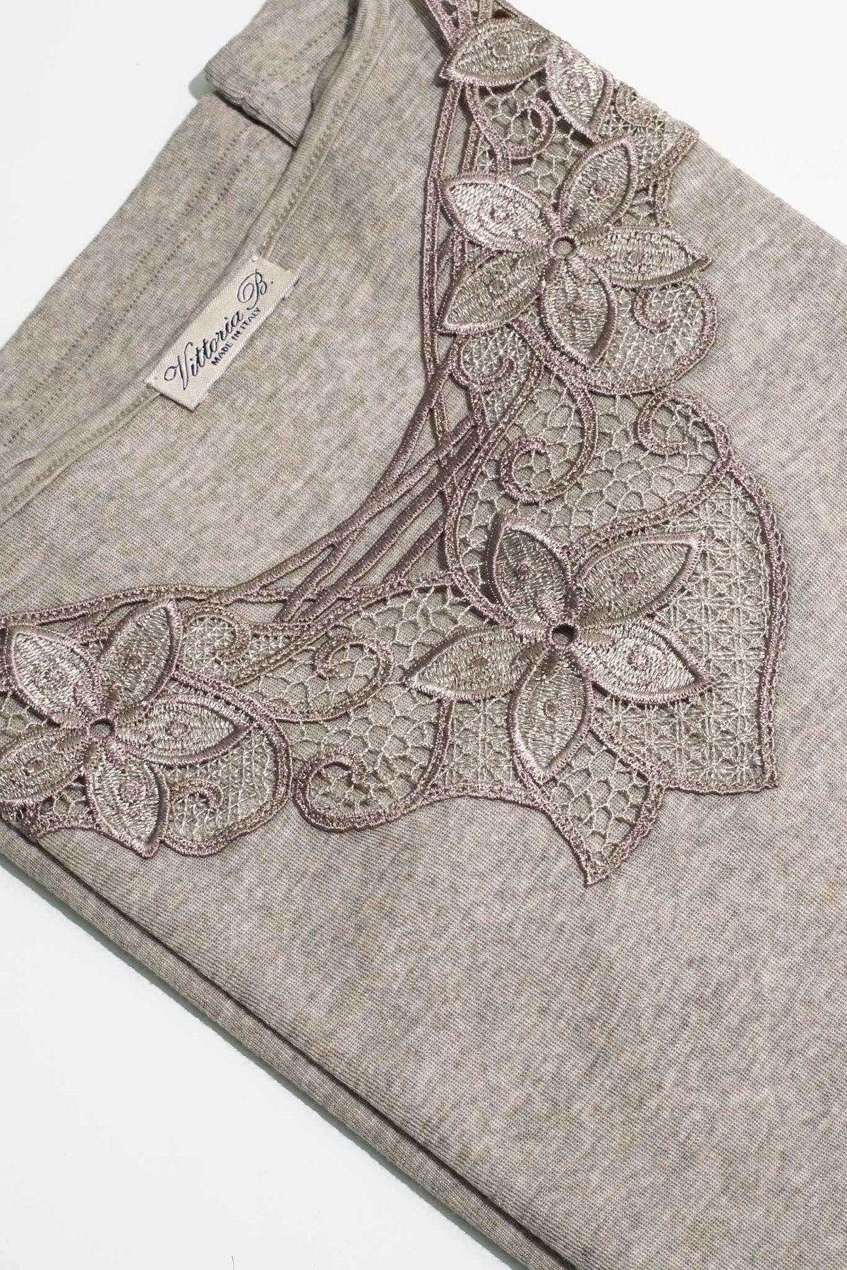 Maglia lana seta tulle macramè treccia