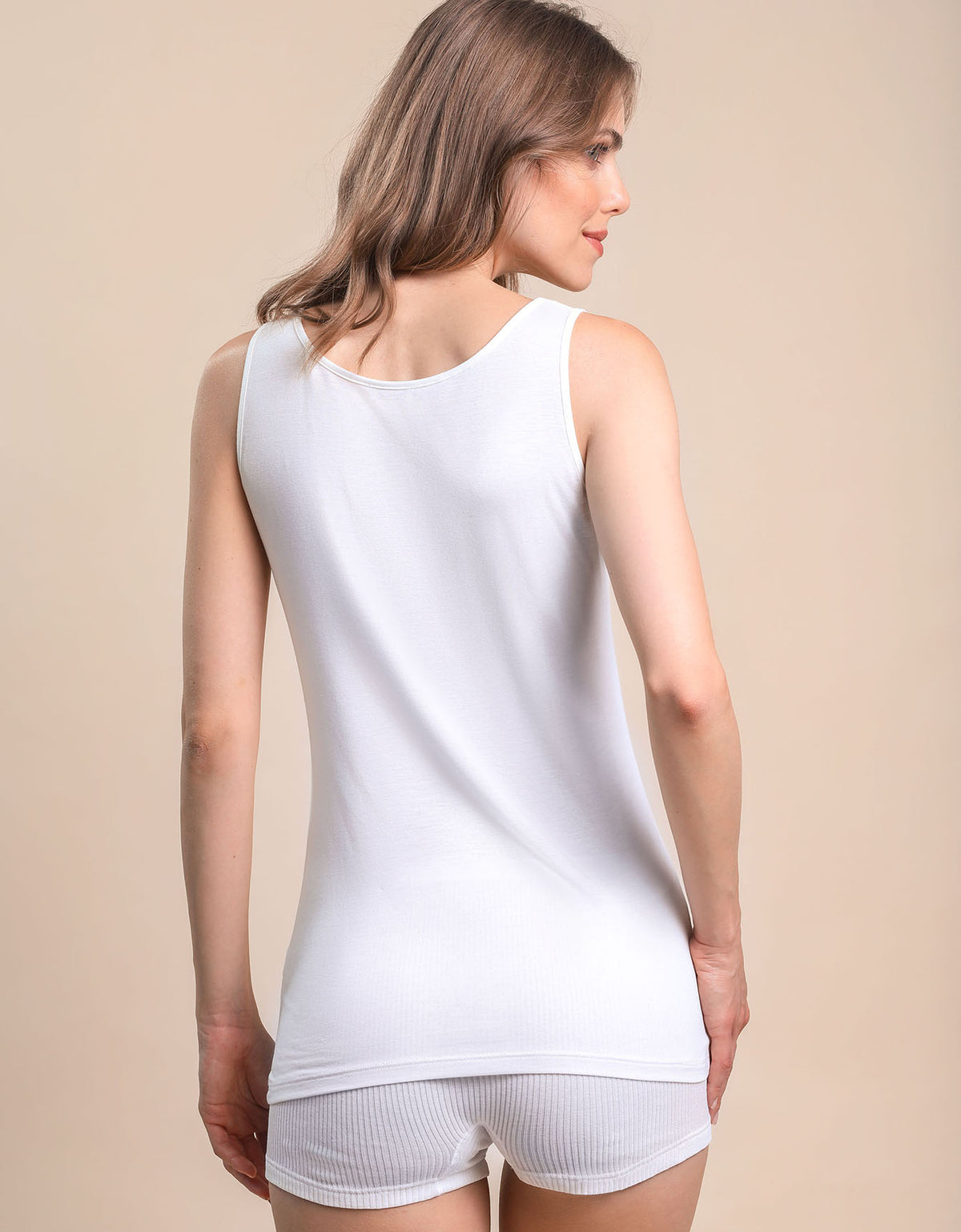 Canotta Sofia seta modal tulle ricamato