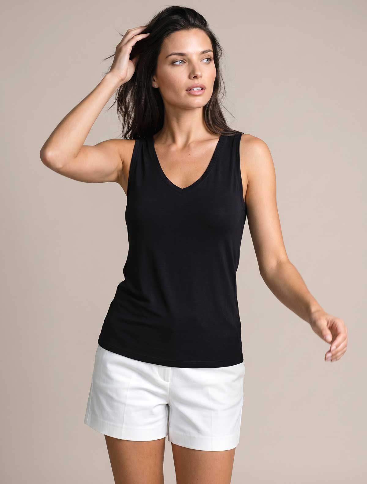 Canotta Diana bamboo * Nero
