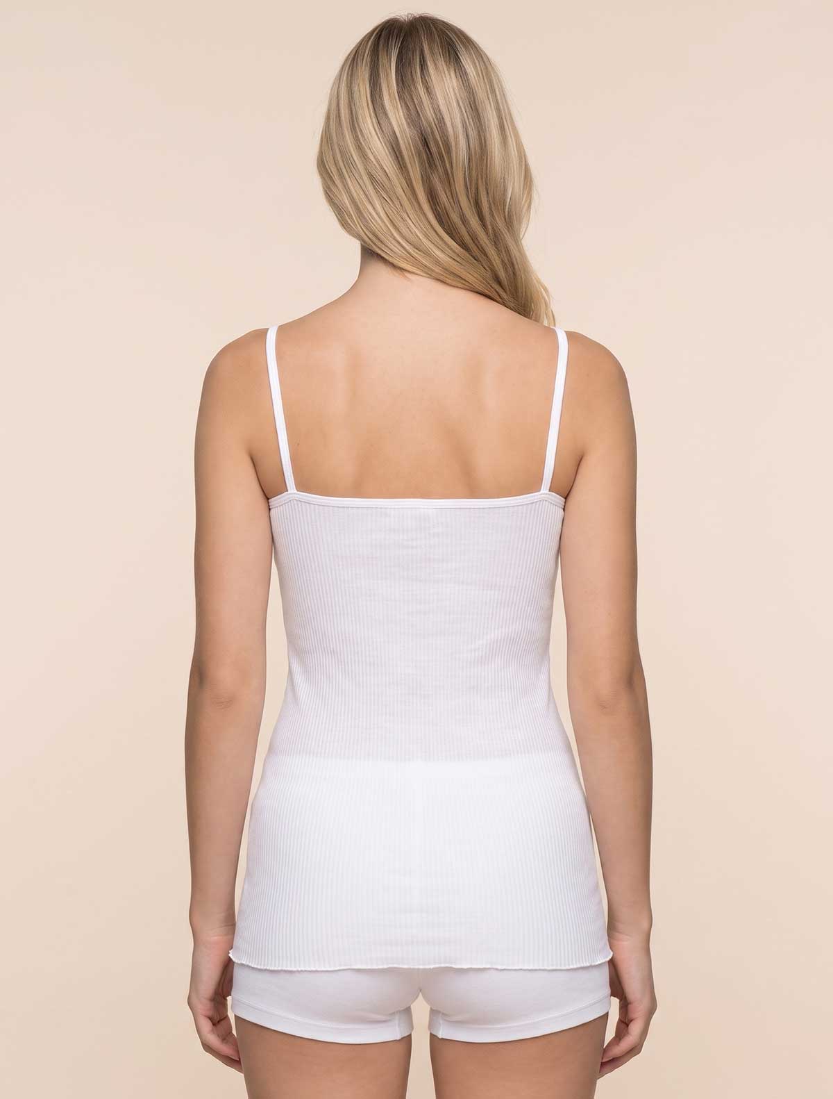 Débardeur coton plissé * Bianco