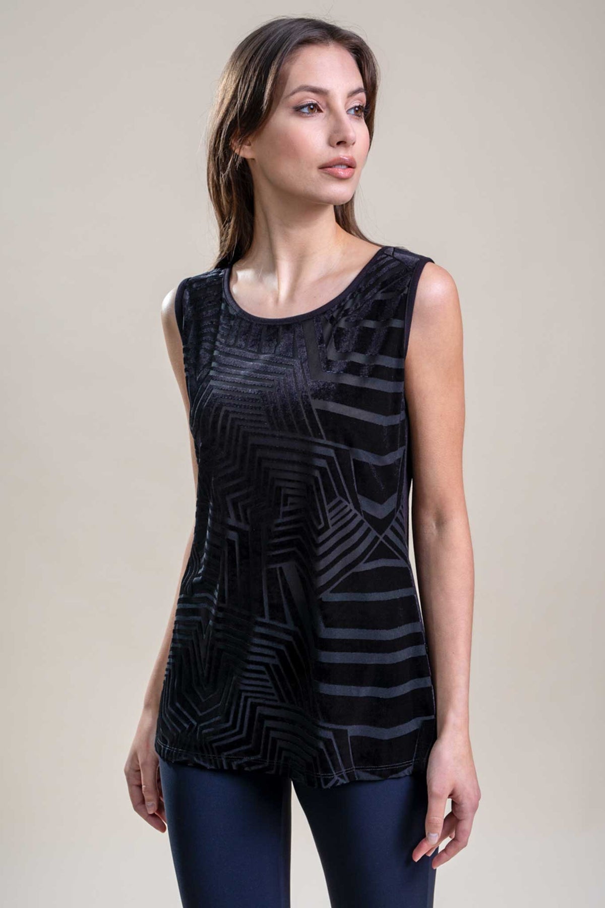 Canotta viscosa devorè nero