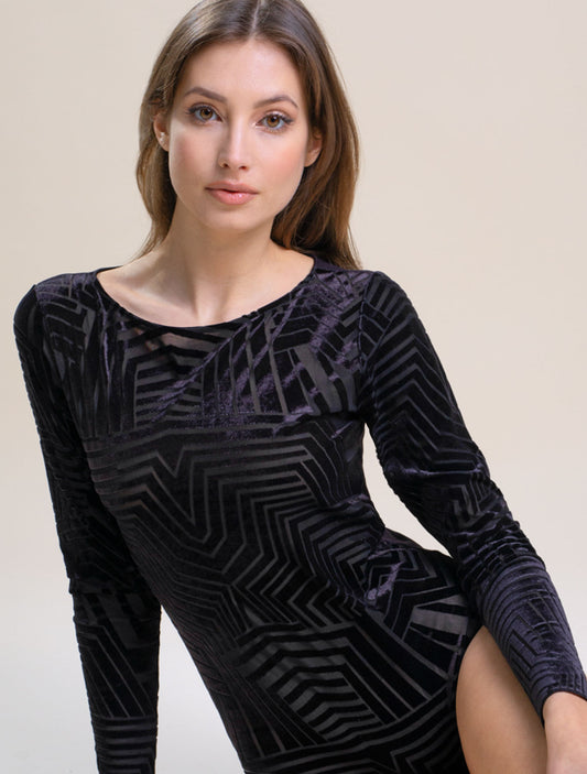 Body viscosa devorè nero