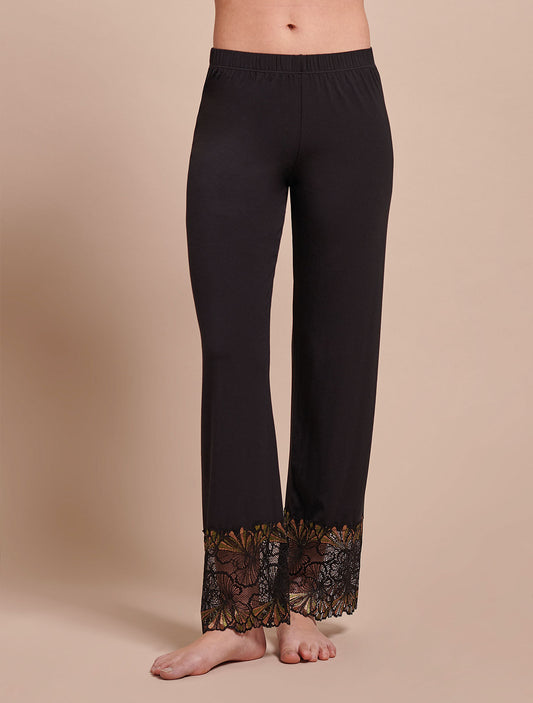 Pigiama modal pizzo verde oro