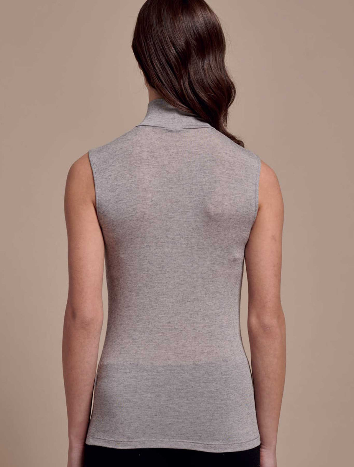 Lupetto smanicato Agata cashmere modal