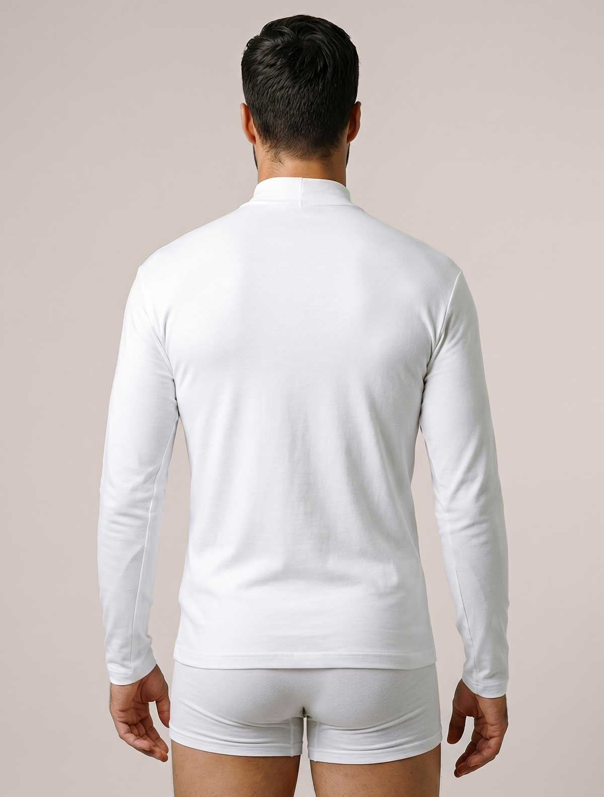 Haut homme col montant coton gratté * Haut homme col montant coton gratté