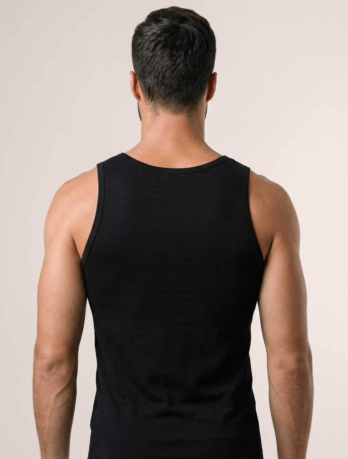 Canotta uomo cotone elasticizzato * NERO