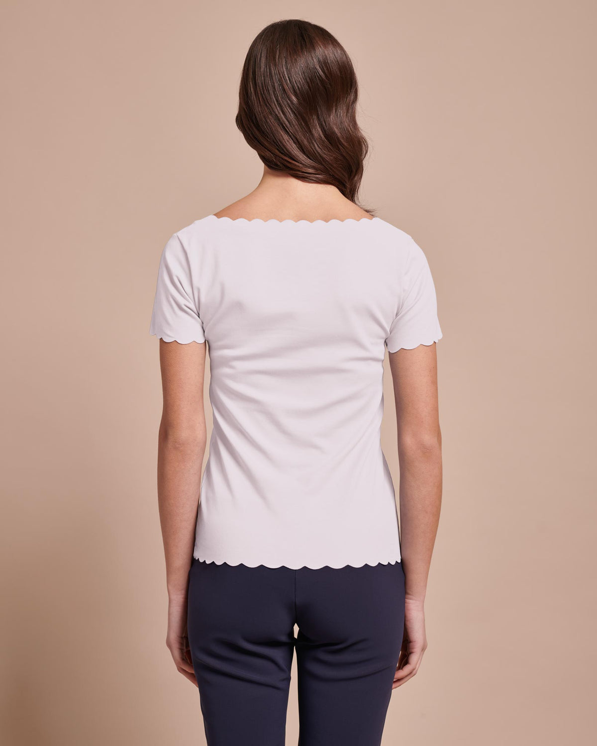 T-shirt onde cotone taglio vivo