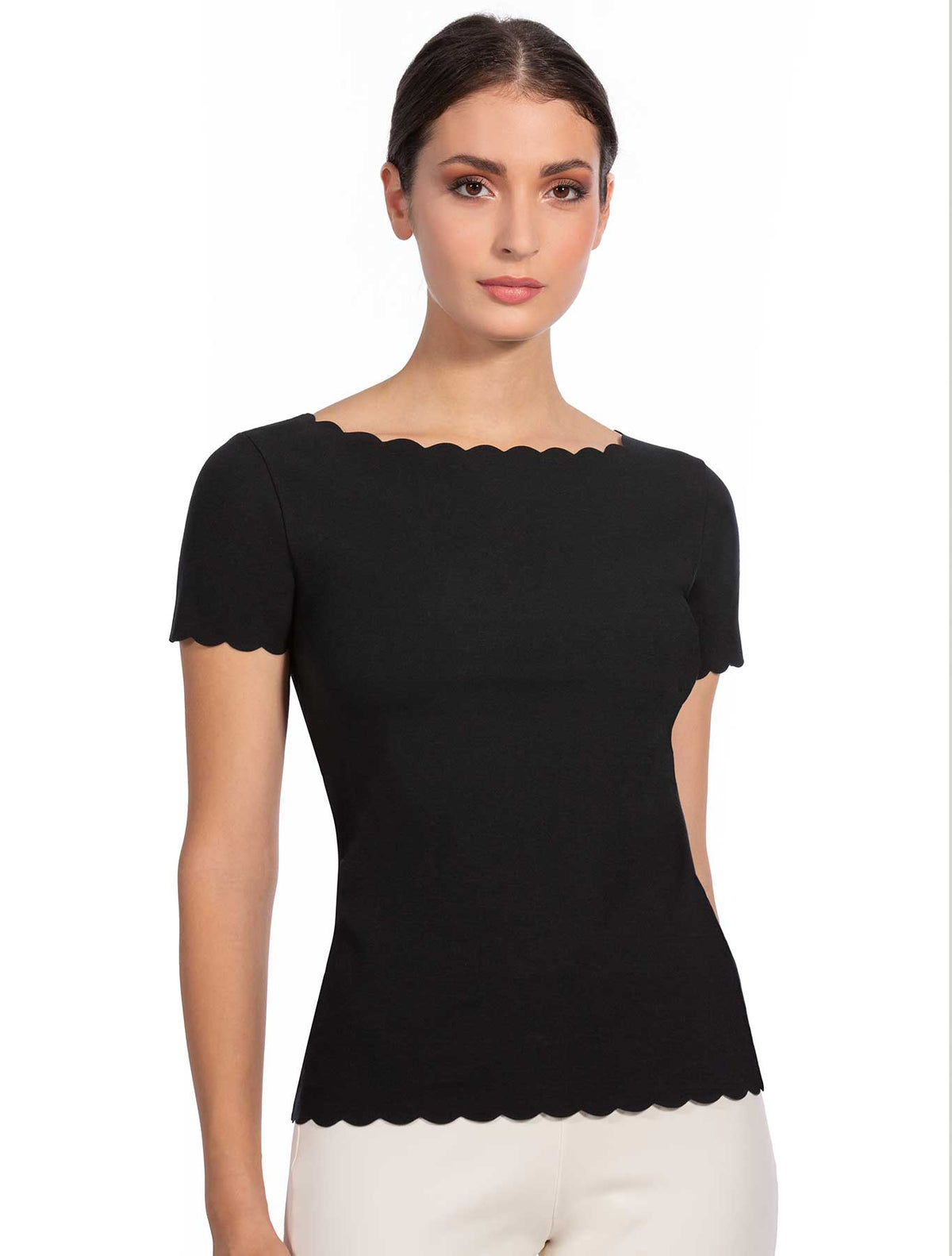 T-shirt onde cotone taglio vivo