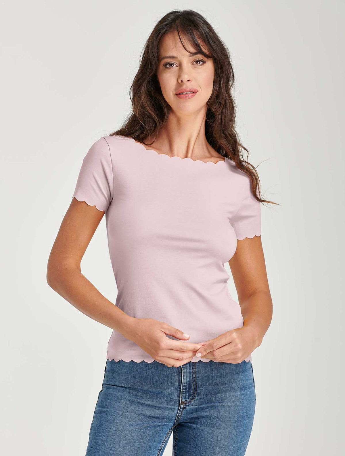 T-shirt onde cotone taglio vivo