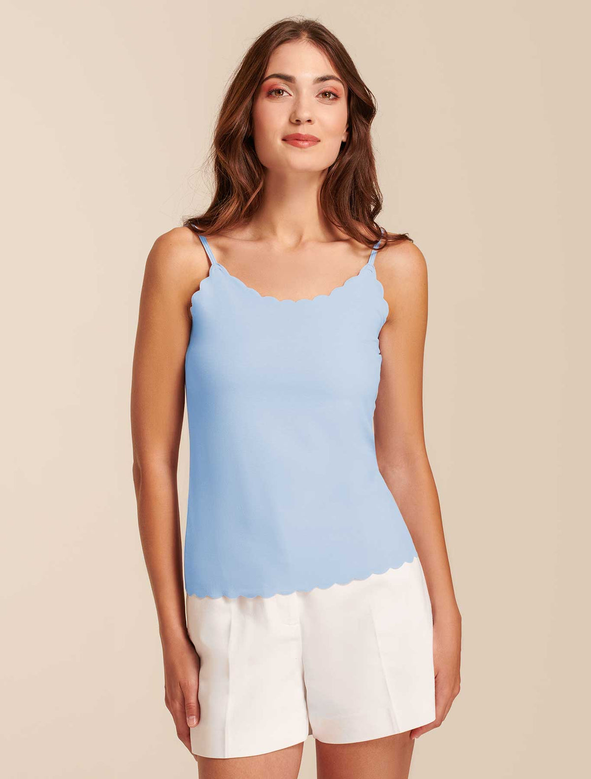 Top onde cotone taglio vivo