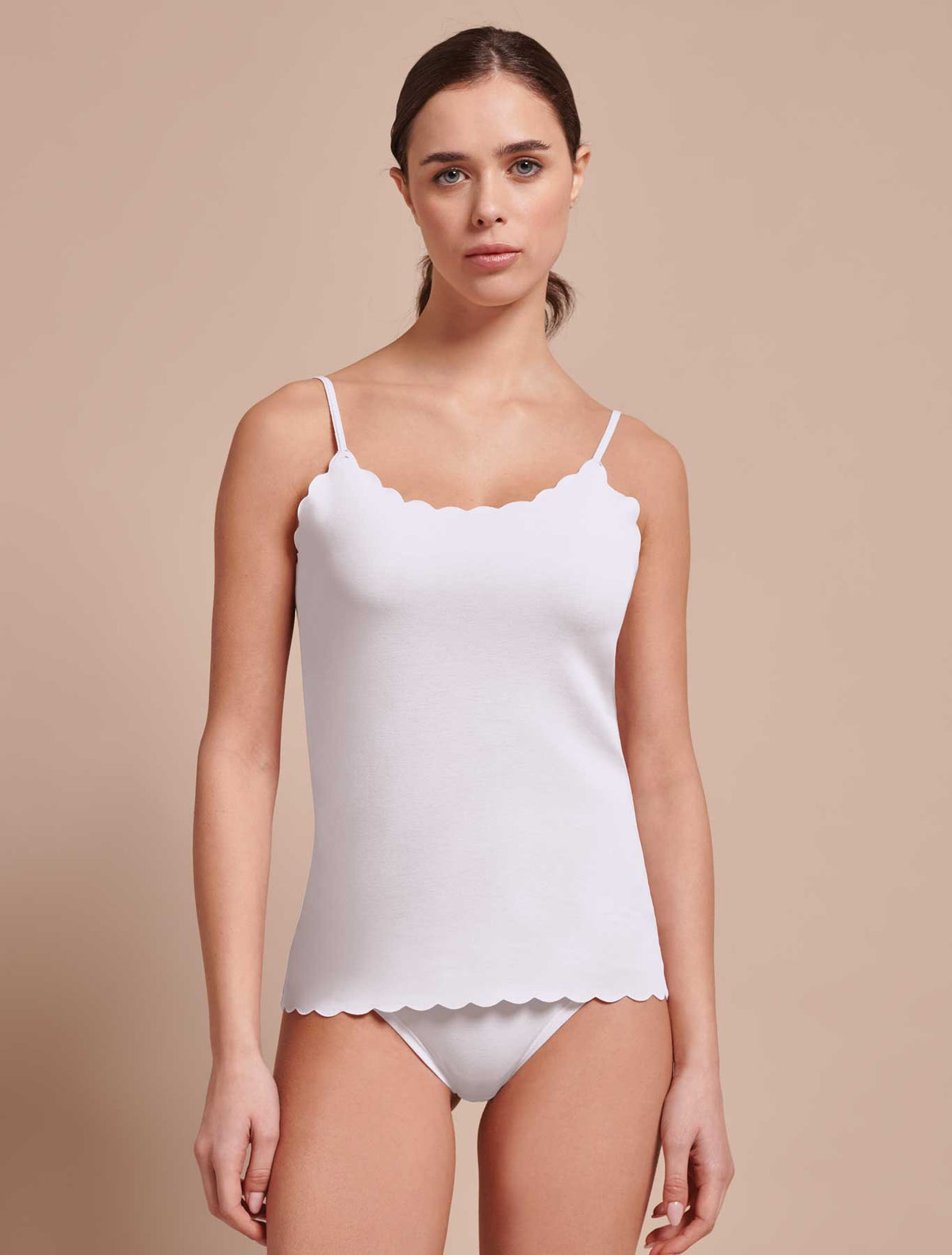 Top onde cotone taglio vivo