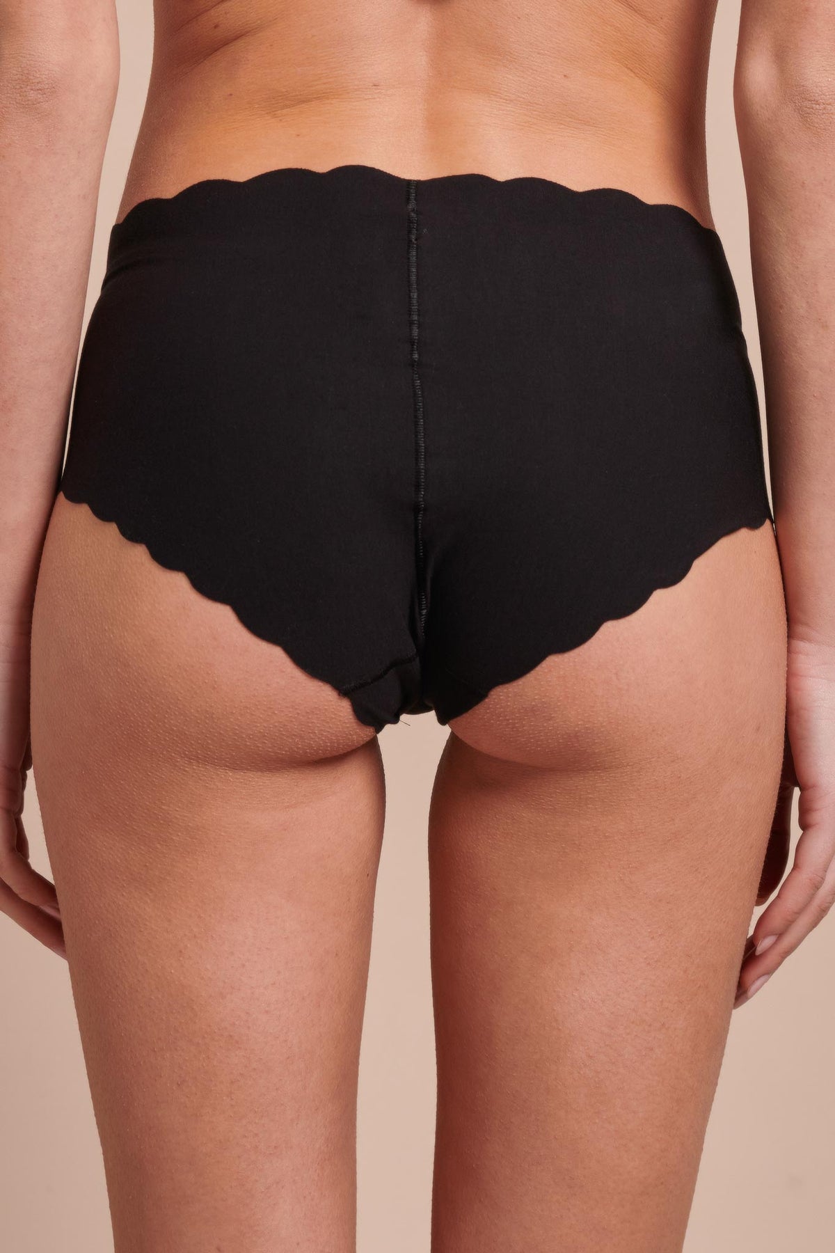 Culotte haute festonné coton coupe brute