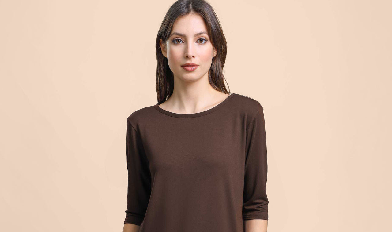 【sorin】Stretchy Viscose Decorative Top 1200W-9510-TRoyHthr-0-
