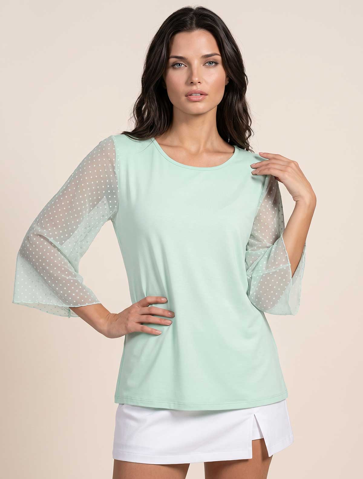 Maglia viscosa plumetis * Menta