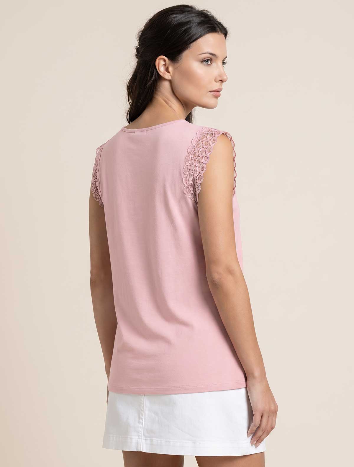 Viscose camisole lace hooped shoulder * Rosa