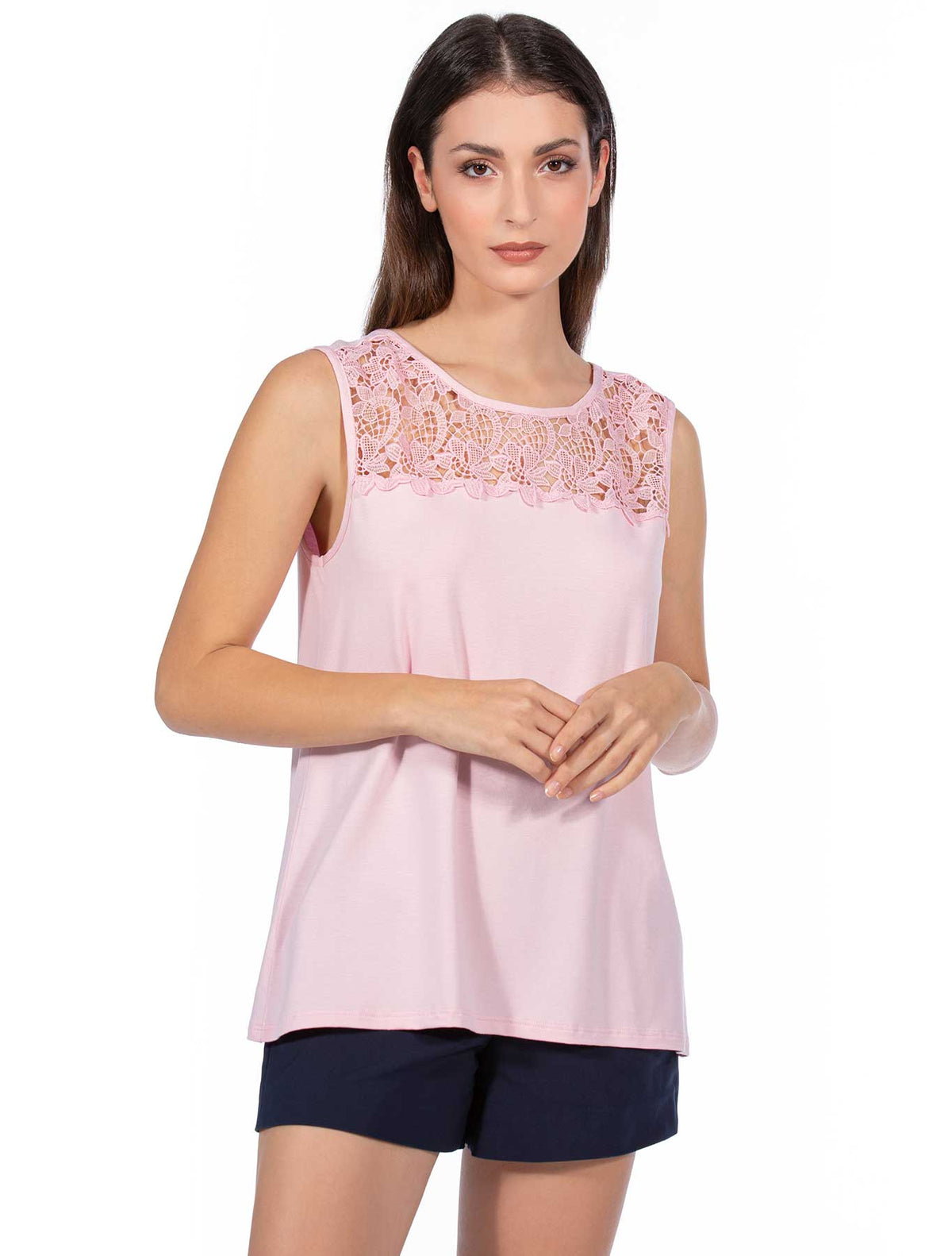 Canotta viscosa macramè