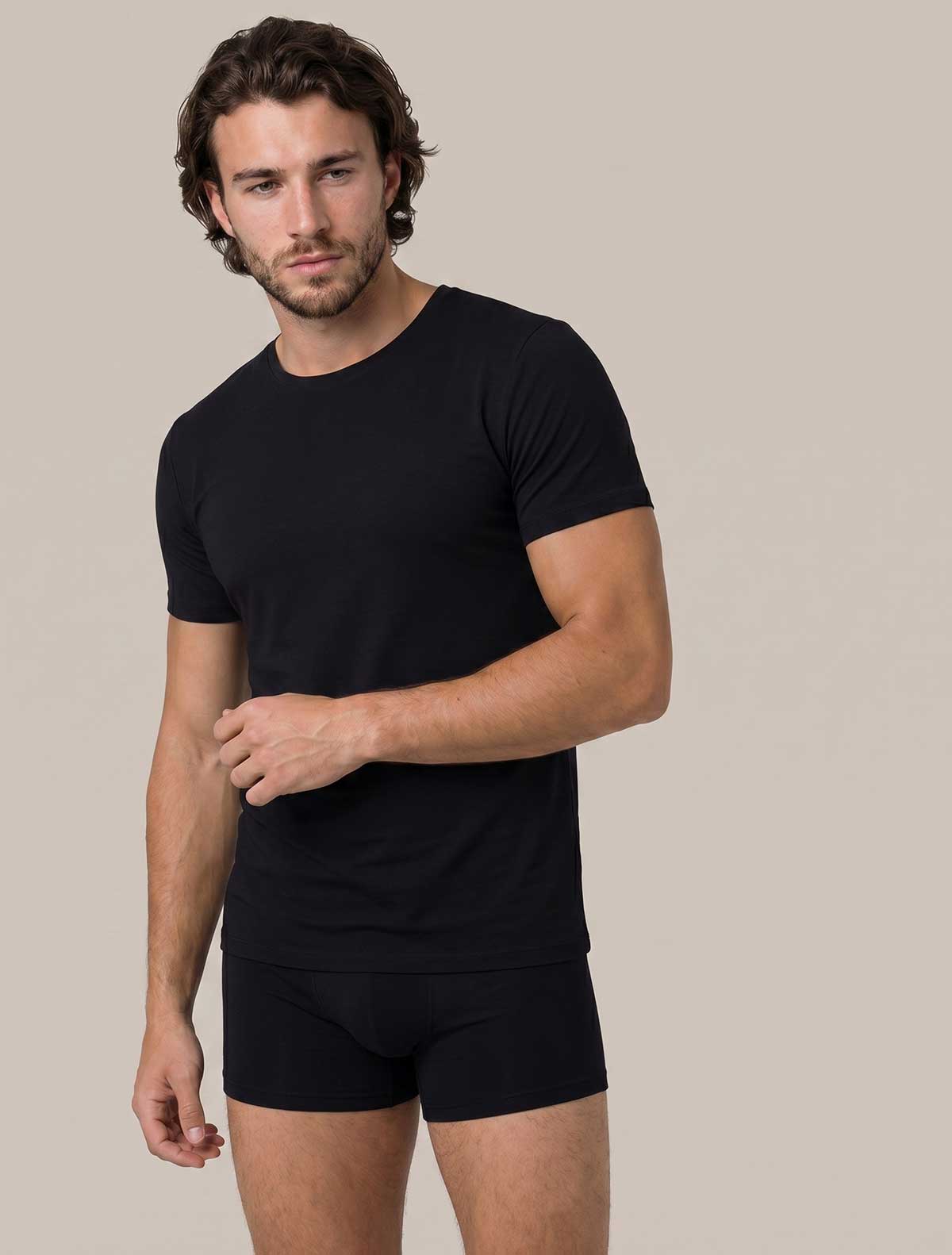 T-shirt uomo bamboo * Nero