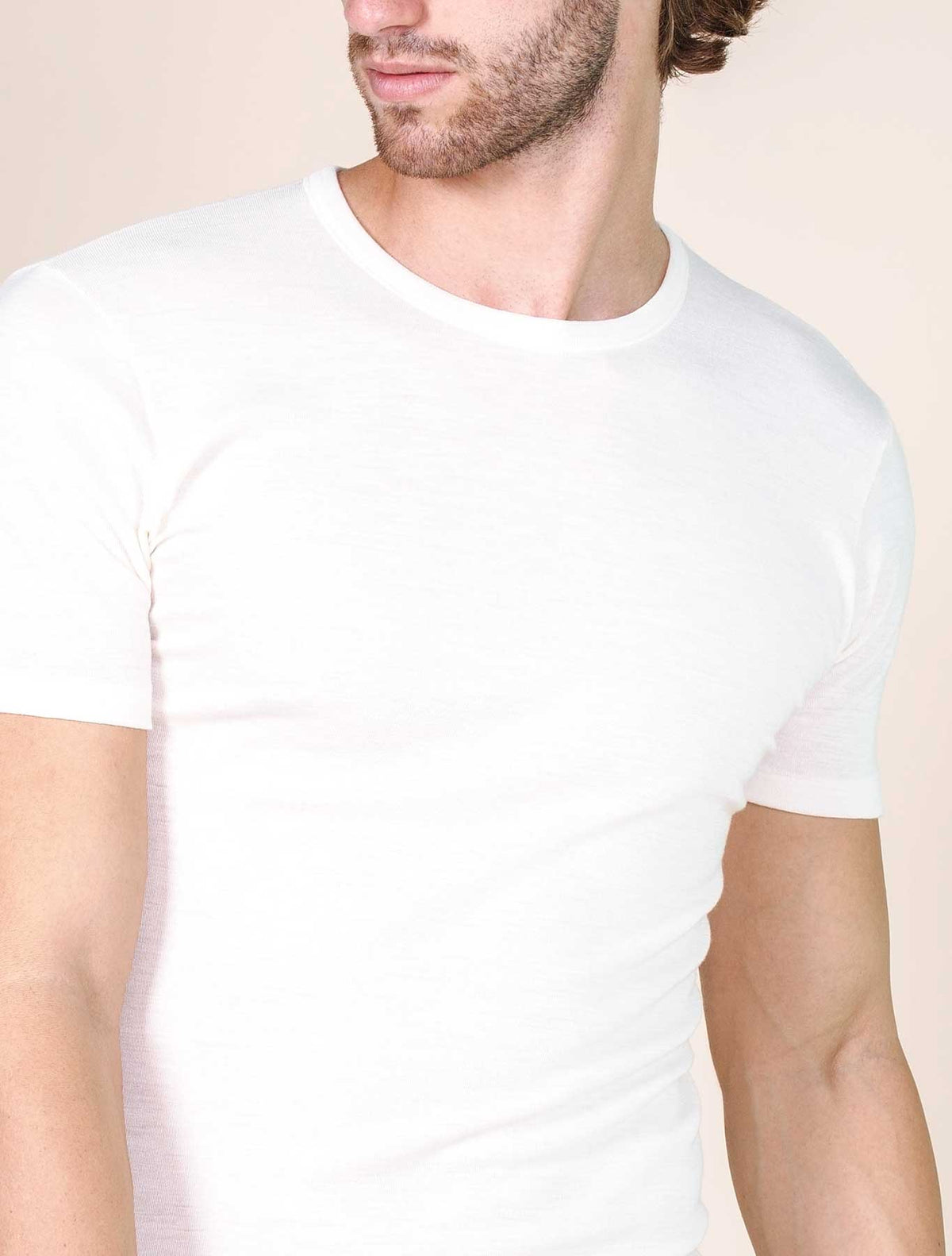 T-shirt uomo lana seta