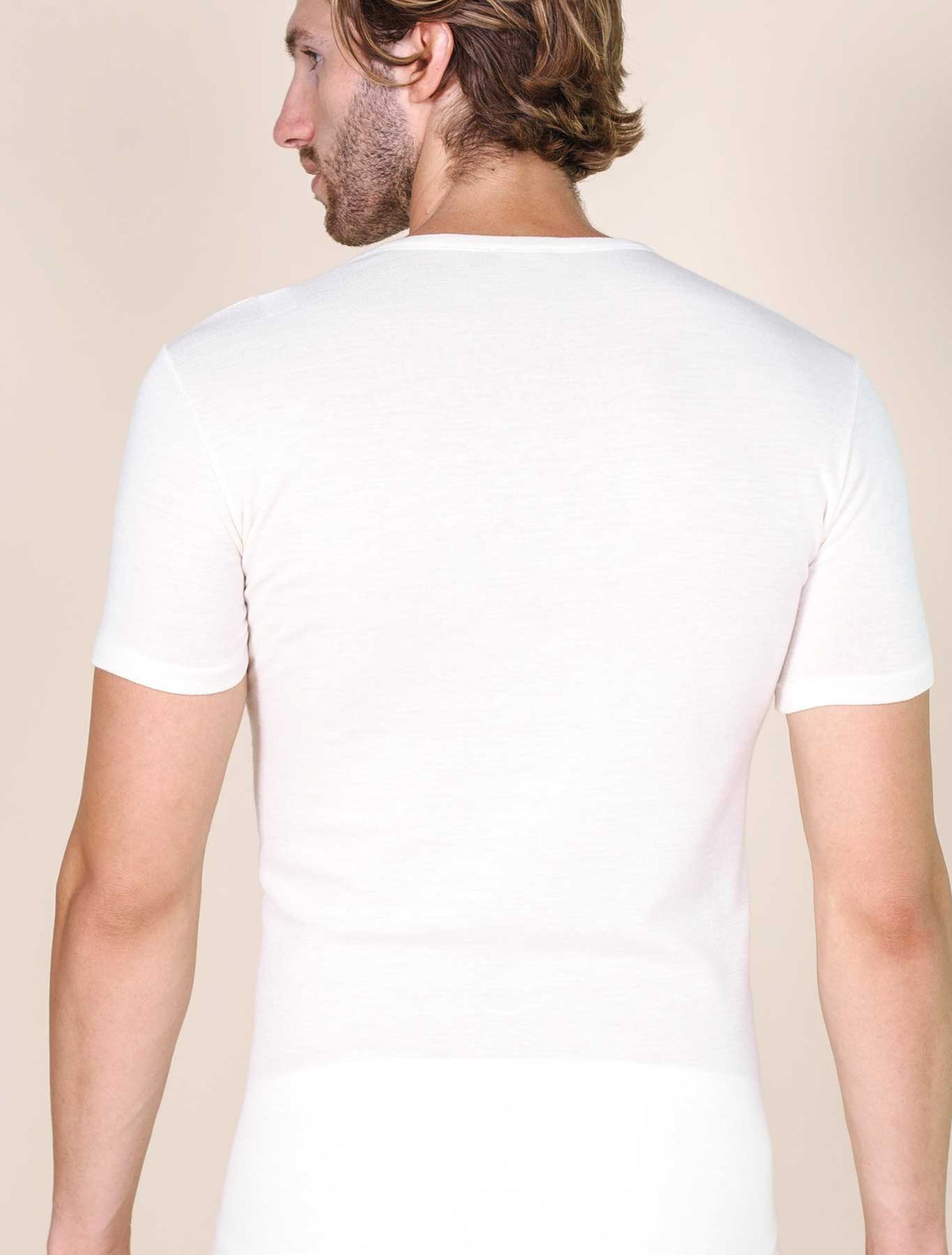 T-shirt uomo lana seta