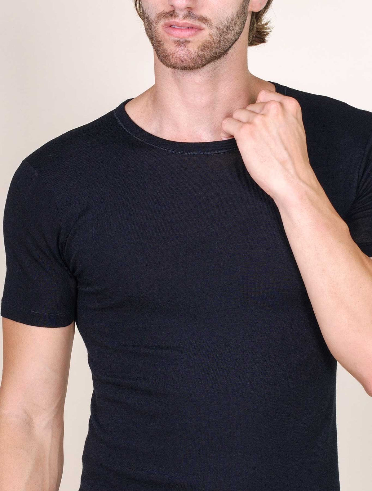 T-shirt uomo lana seta