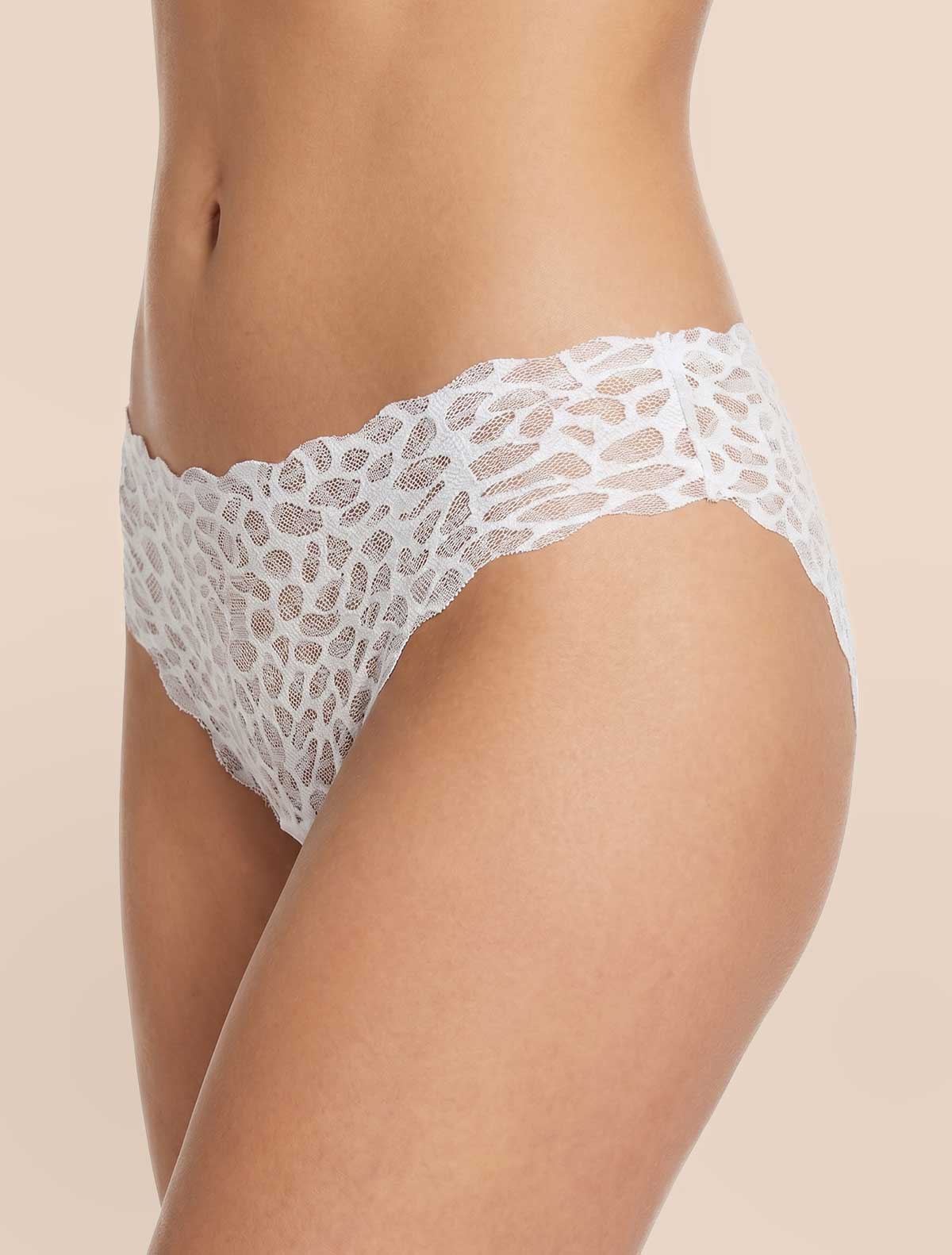 Slip tulle taglio vivo * Bianco