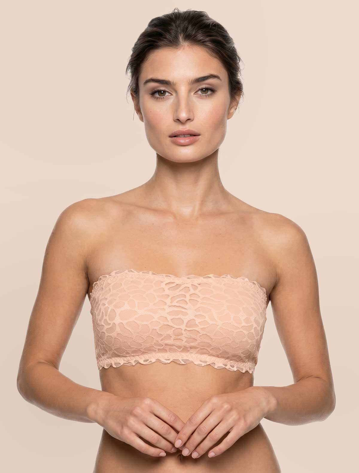 Soutien-gorge bandeau tulle coupe brute * Nudo