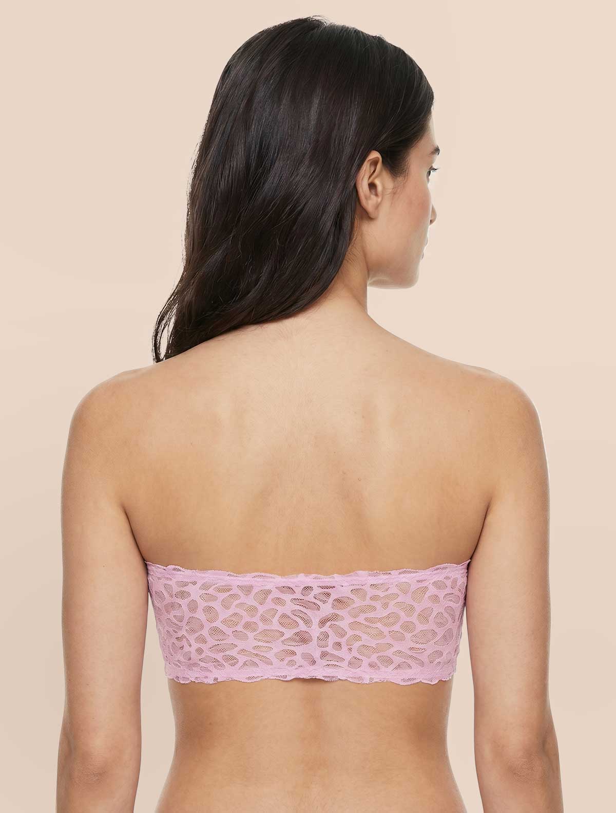 Soutien-gorge bandeau tulle coupe brute * Rosa