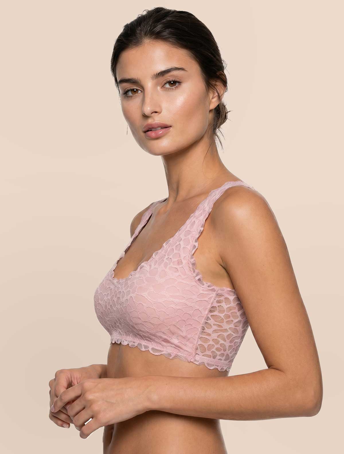 Brassière tulle coupe brute * Rosa