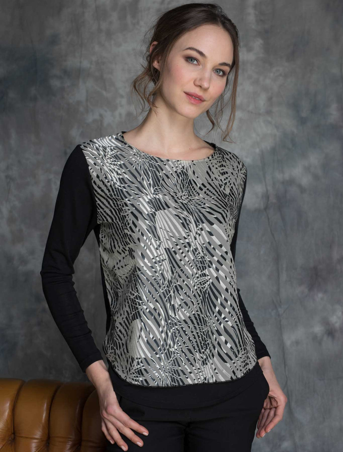 Maglia georgette bicolore