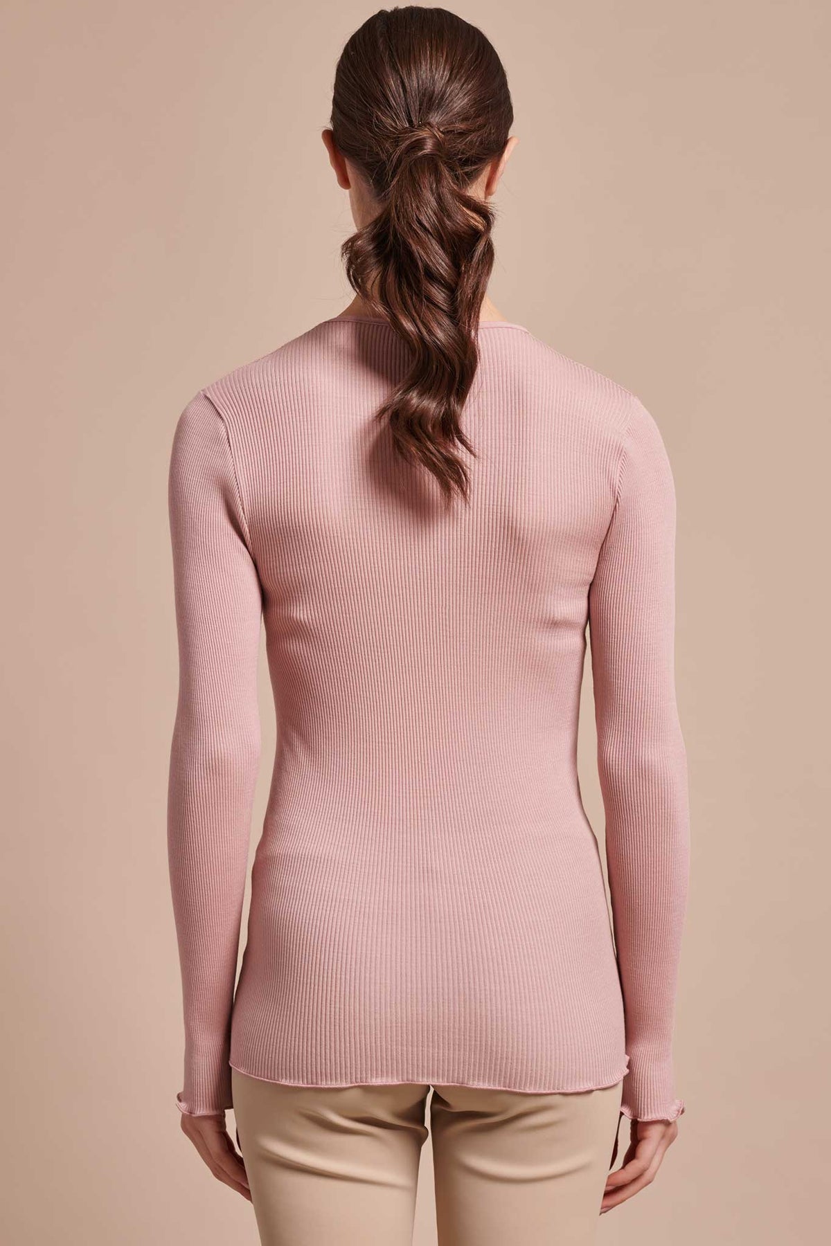 Maglia Elisa lana seta plissé