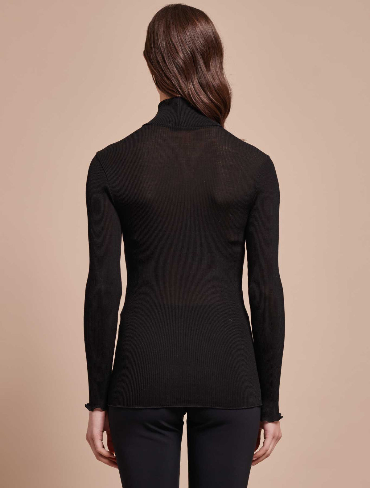 Lupetto lana seta plissé tulle macramè