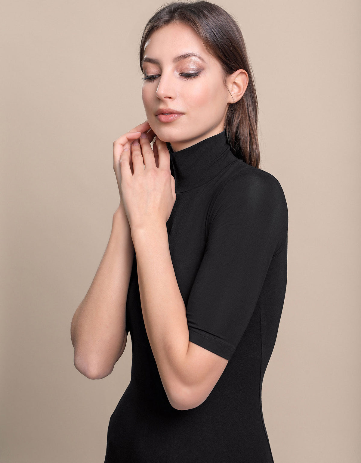 Alice modal mock neck t-shirt