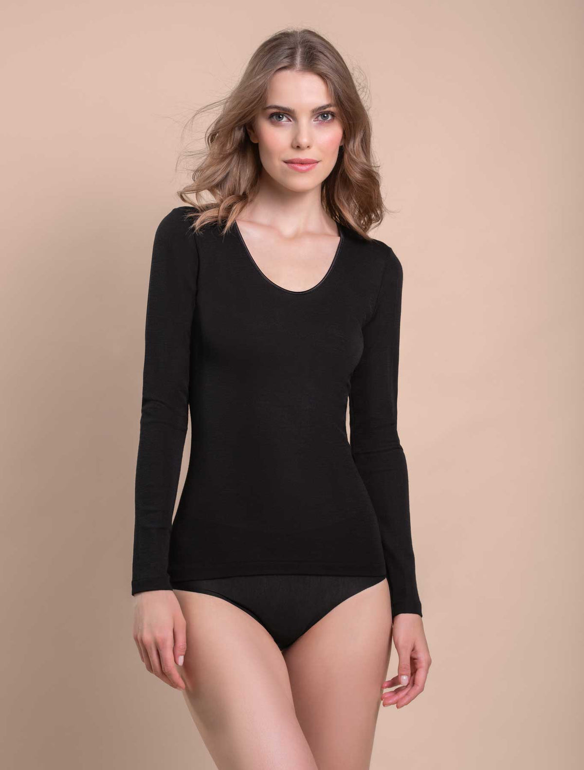 Maglia Adele lana seta colore nero